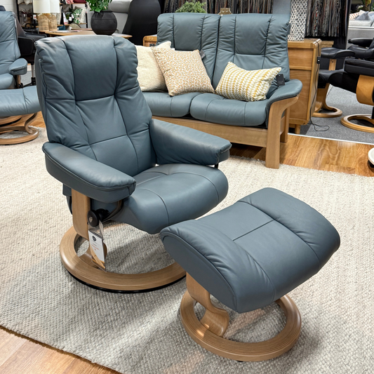 Mayfair Small Classic Recliner Chair with Footstool by Stressless Ex Display
