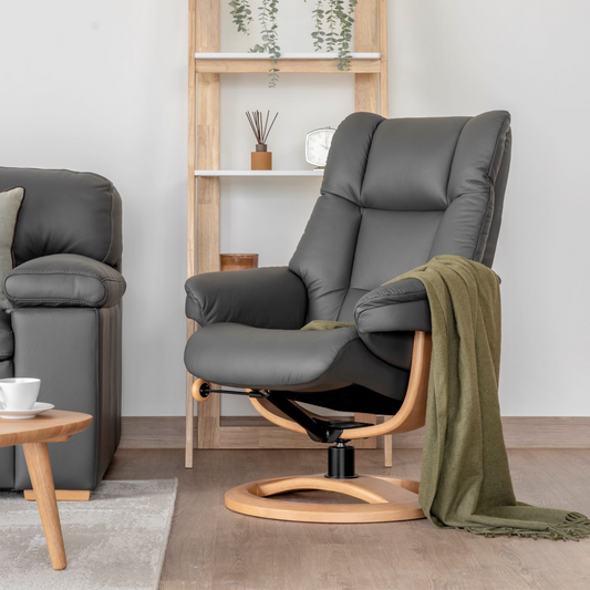 Nordic 60 Recliner Chair with Ottoman by IMG
