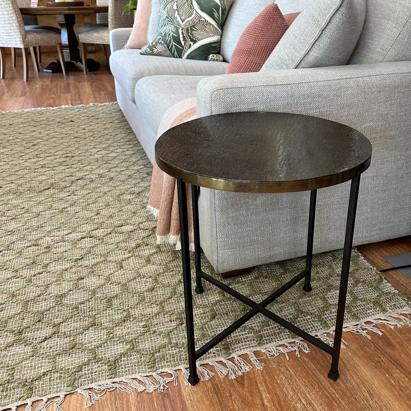 Pressed Metal Side Table