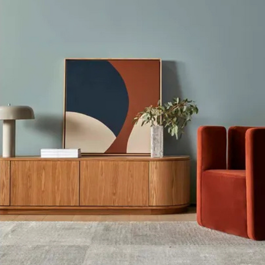 Oberon Crescent Entertainment Unit by Globewest