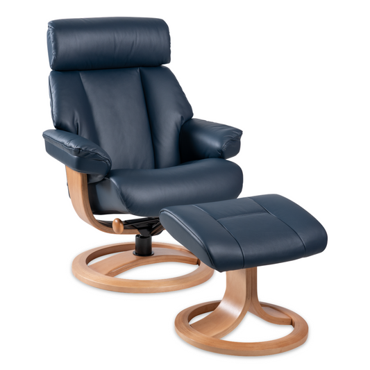 Nordic 99 Large Recliner Chair with Ottoman by IMG