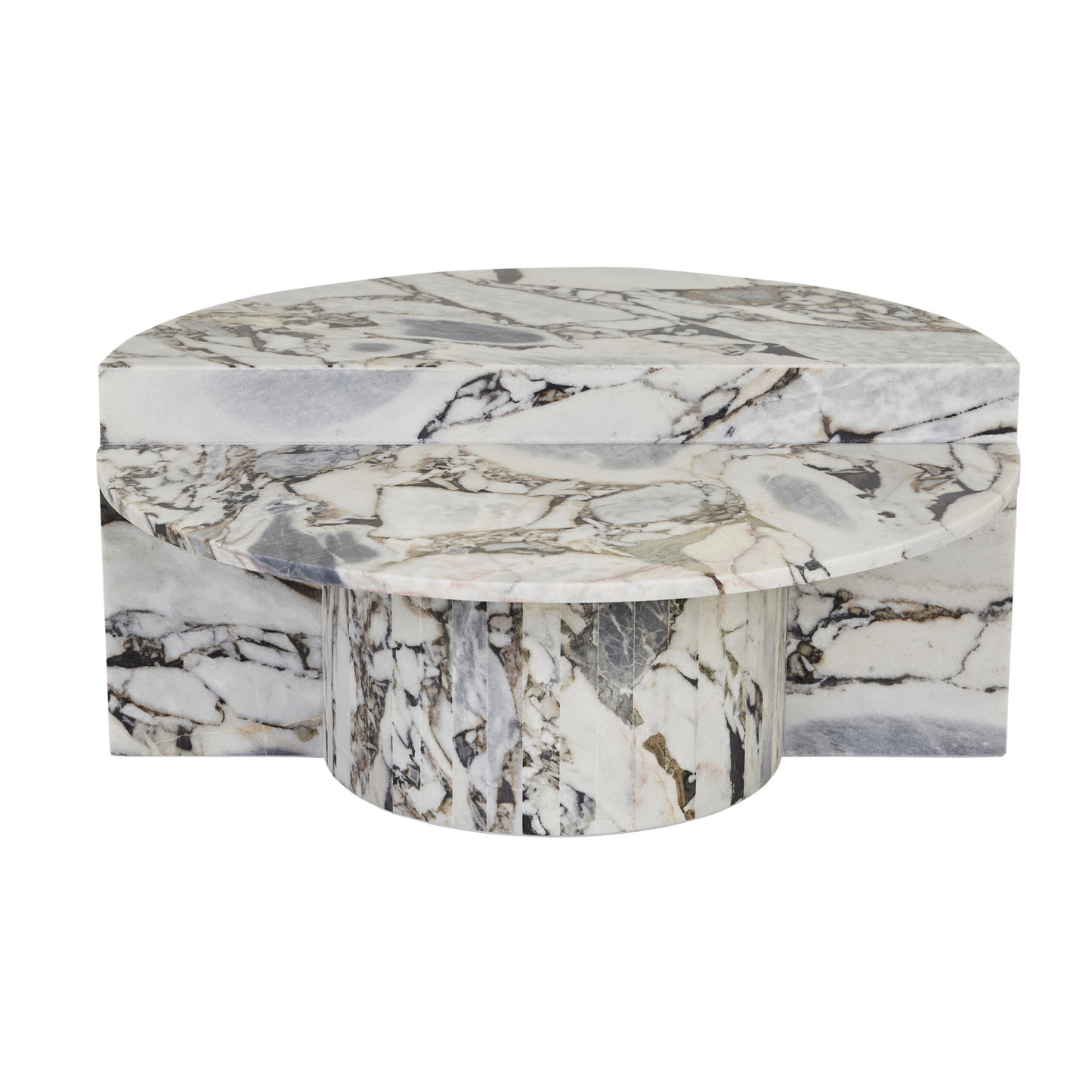Elle Lune Coffee Table - Natural Ocean Marble - by Globewest