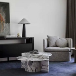 Elle Lune Coffee Table - Natural Ocean Marble - by Globewest