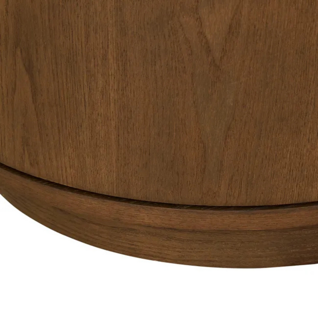 Oberon Crescent Marble Storage Unit - Matt Ocean Marble - Smoked Ash by GlobeWest