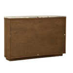 Oberon Crescent Marble Storage Unit - Matt Ocean Marble - Smoked Ash by GlobeWest