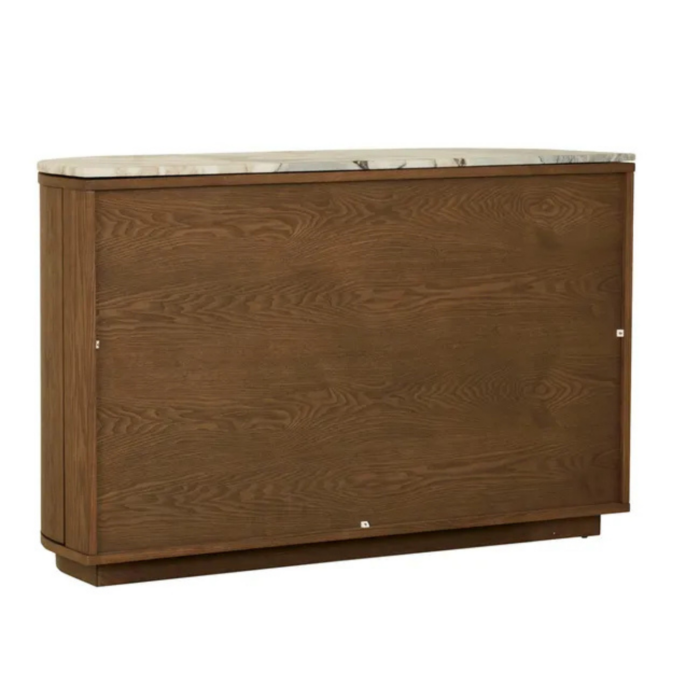 Oberon Crescent Marble Storage Unit - Matt Ocean Marble - Smoked Ash