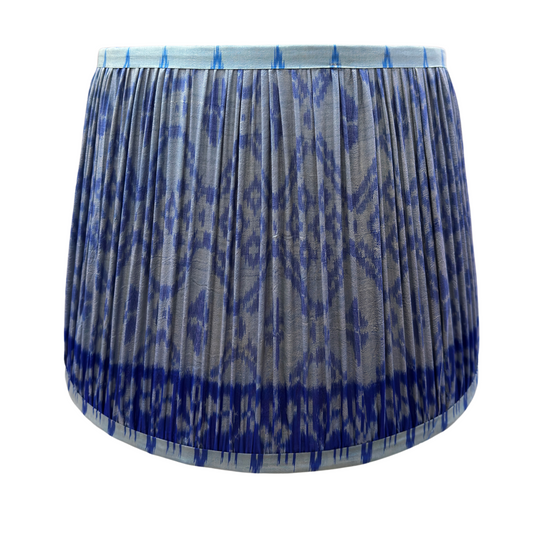Blue Silk Sari Lamp Shade