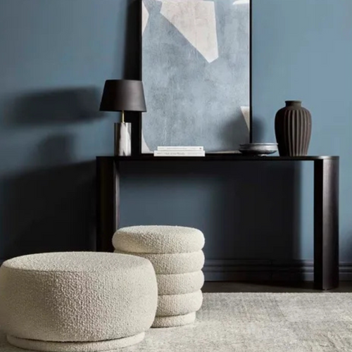 Classique Oval Console - Matt Dark Oak by GlobeWest