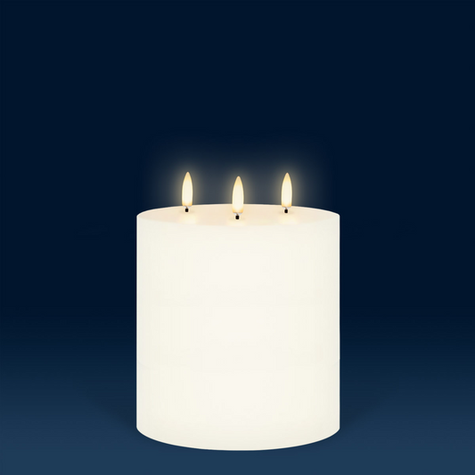 LED Pillar Candles Ivory