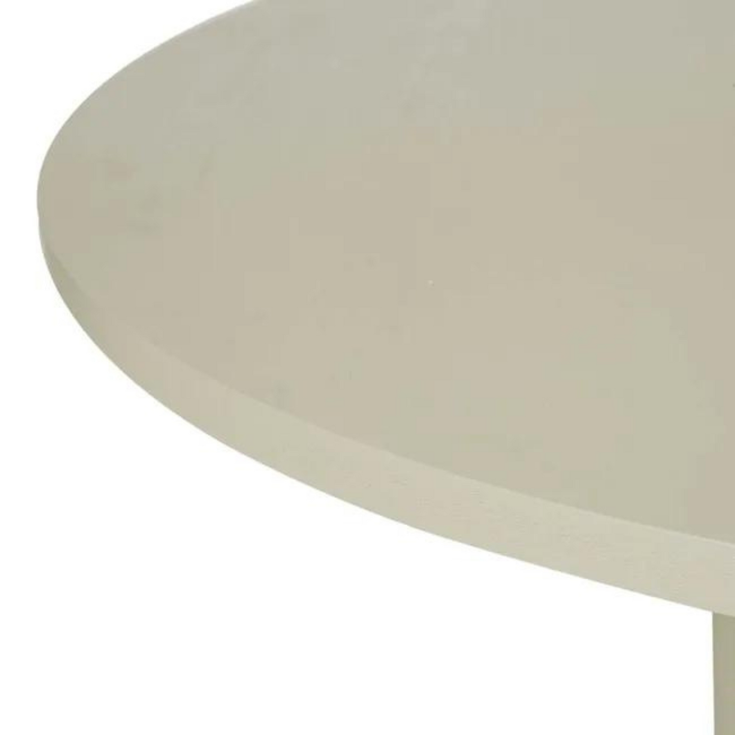 Benjamin Ripple Round Dining Table in Putty by GlobeWest