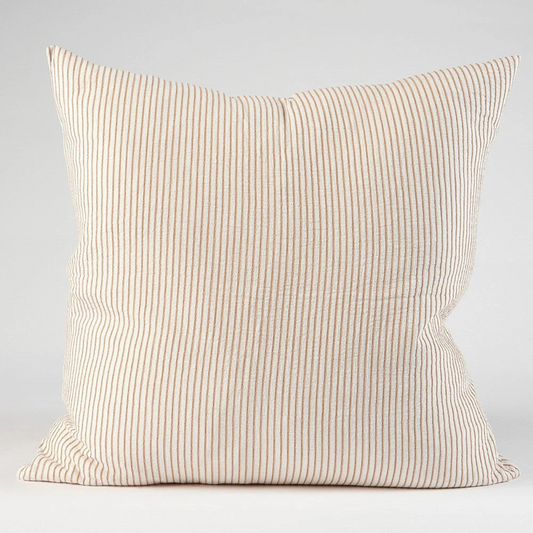 Marina Cushion Off White/Nutmeg stripe