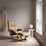Mayfair Large Recliner Chair & Stool with Classic Base by Stressless