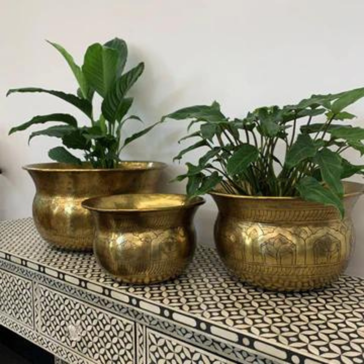 Moghul Planter - Large - Antique Gold