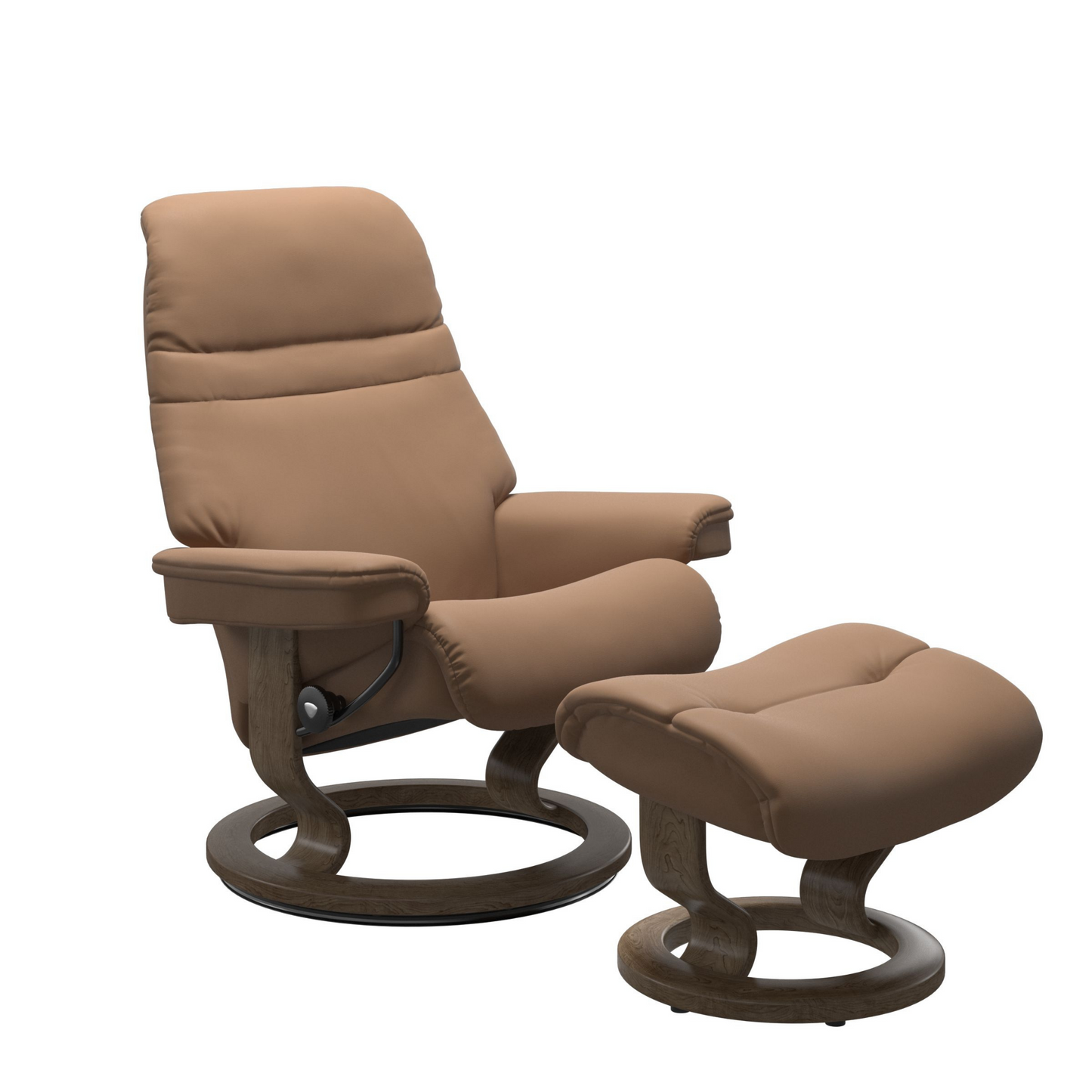 Sunrise Medium Recliner Chair & Stool Classic Base by Stressless