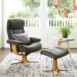 Nordic 21 Recliner Chair with Ottoman by IMG