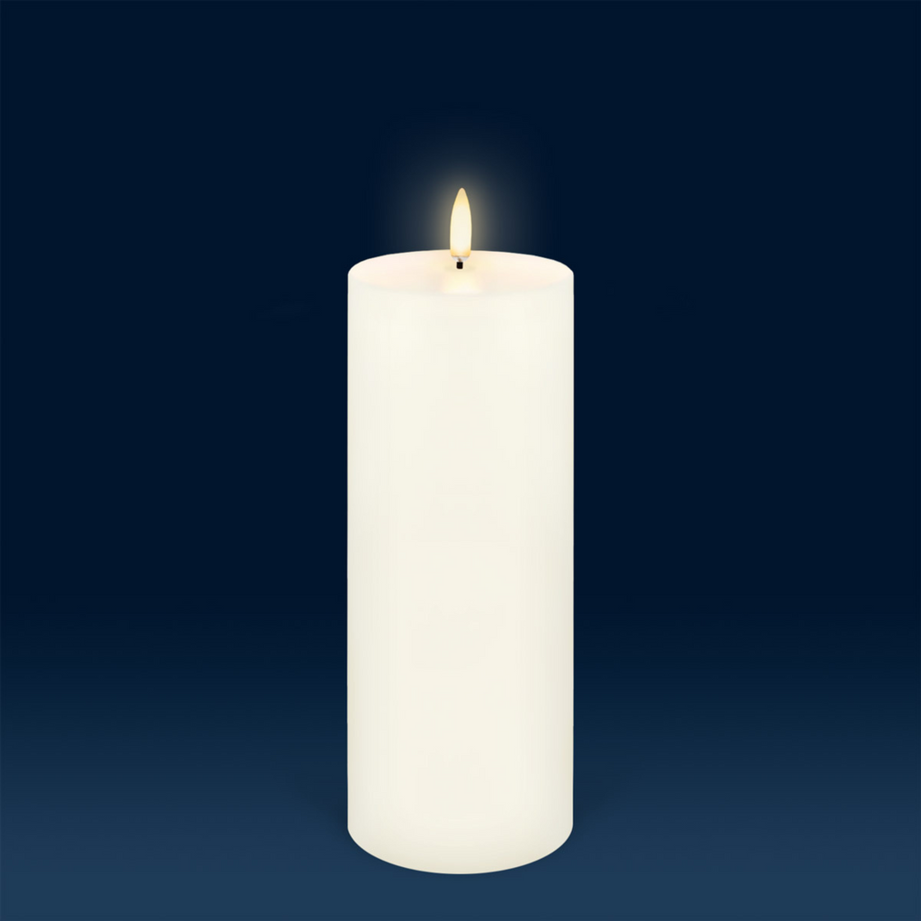 LED Pillar Candles Ivory