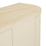 Oberon Crescent Marble Buffet - Natural Travertine - Shell by GlobeWest