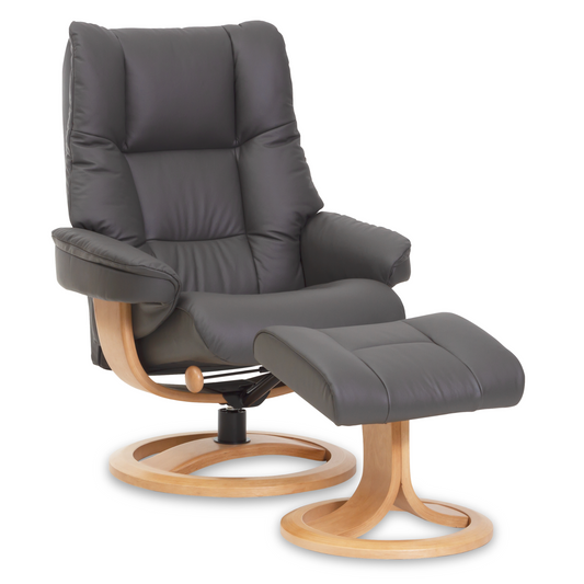 Nordic 60 Recliner Chair with Ottoman by IMG