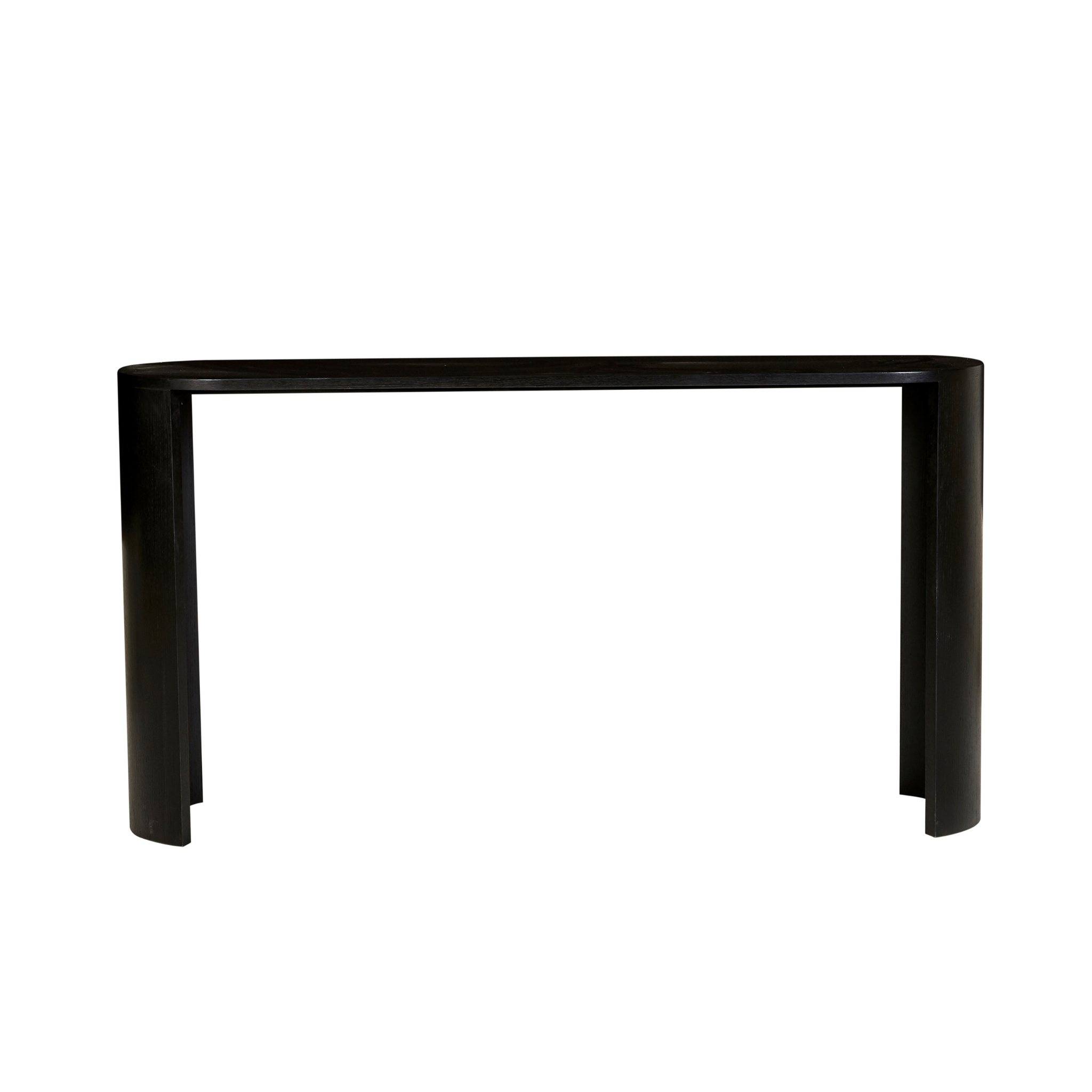 Classique Oval Console - Matt Dark Oak by GlobeWest