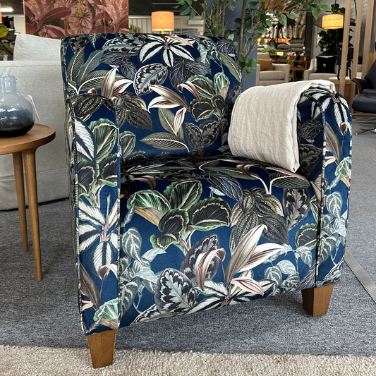 Thornbury Occasional Chair in Zanzibar Midnight Ex Display