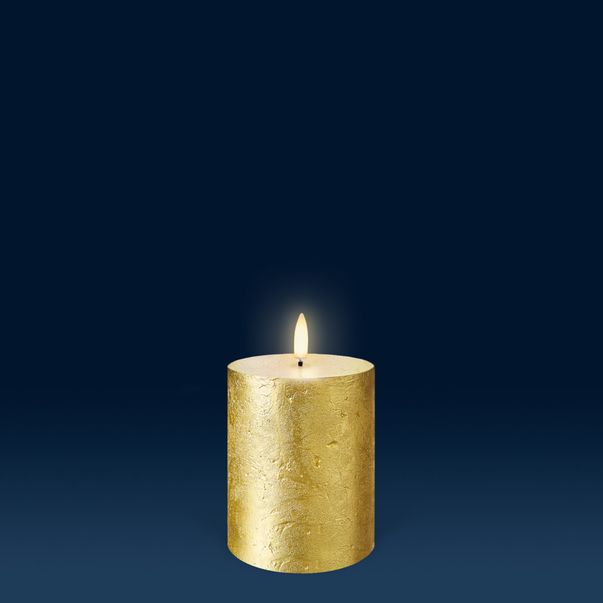 LED Pillar Candles Gold