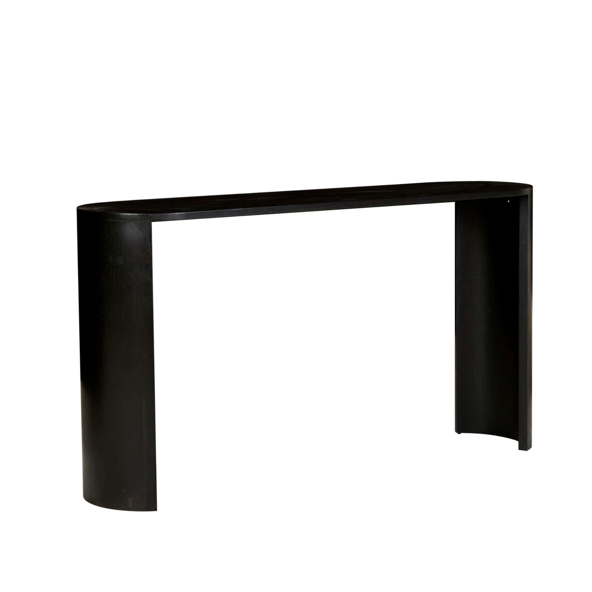 Classique Oval Console - Matt Dark Oak by GlobeWest