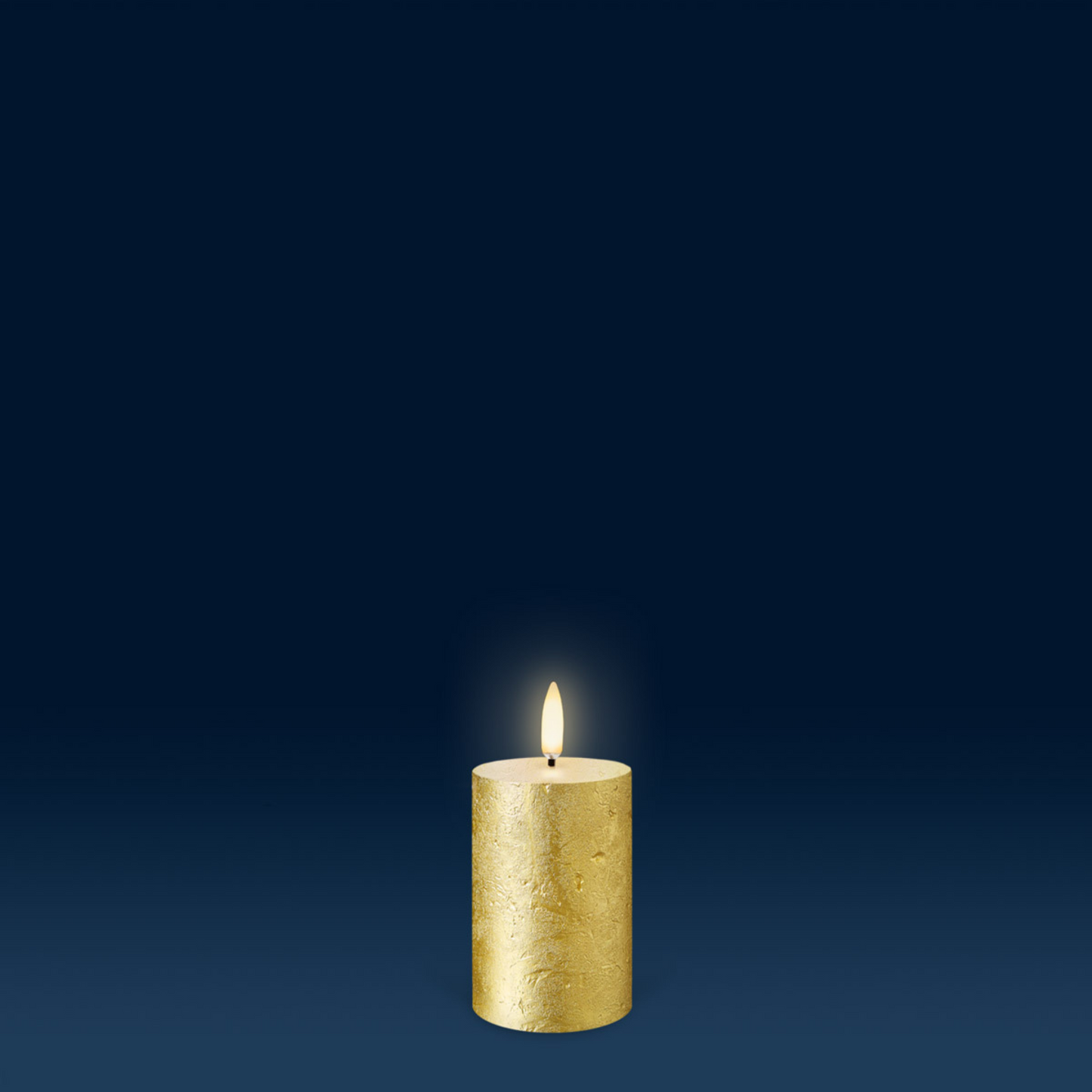 LED Pillar Candles Gold