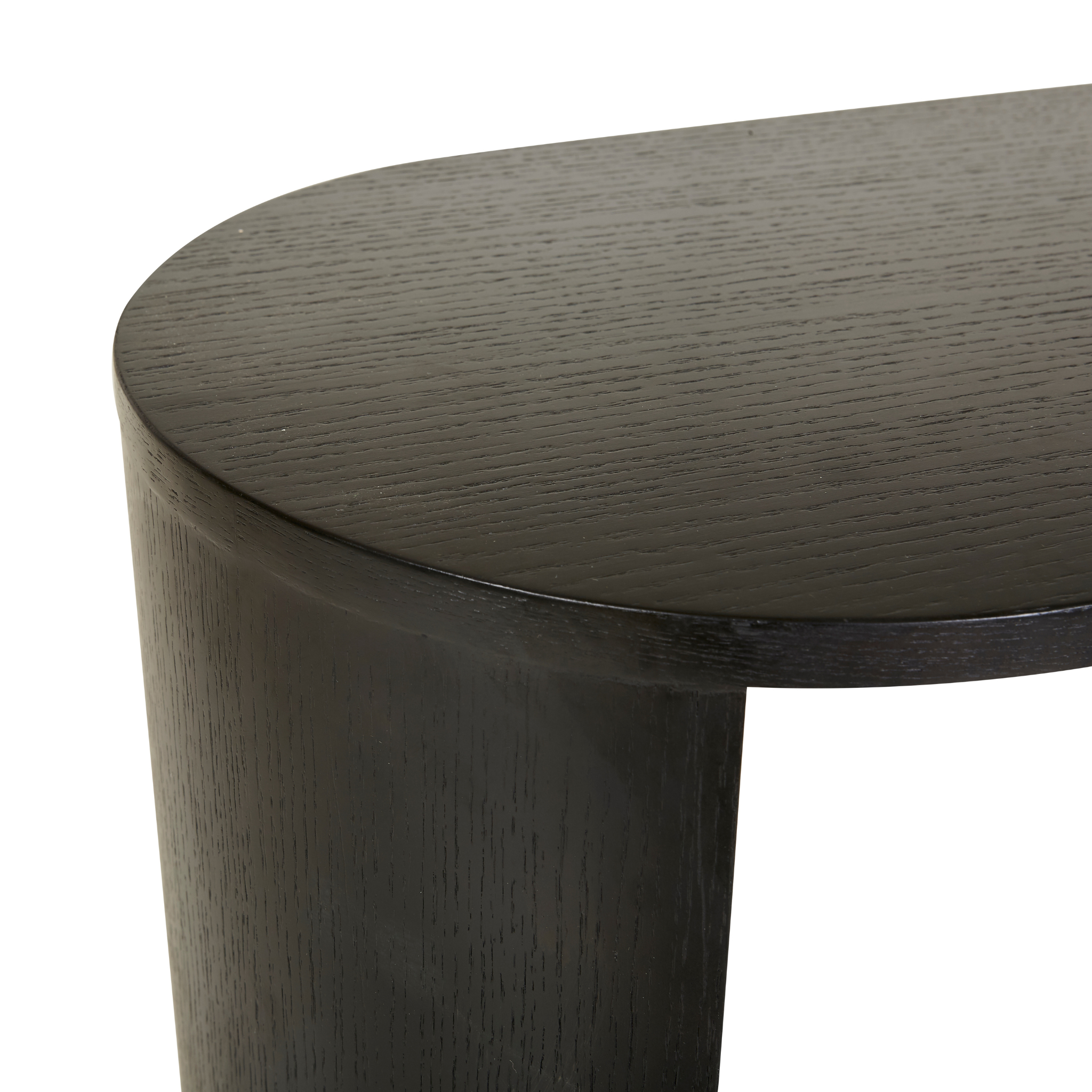 Classique Oval Console - Matt Dark Oak by GlobeWest