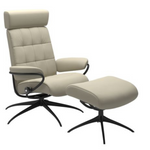 London Adjustable Head Rest Recliner Chair & Stool with Star Base by Stressless