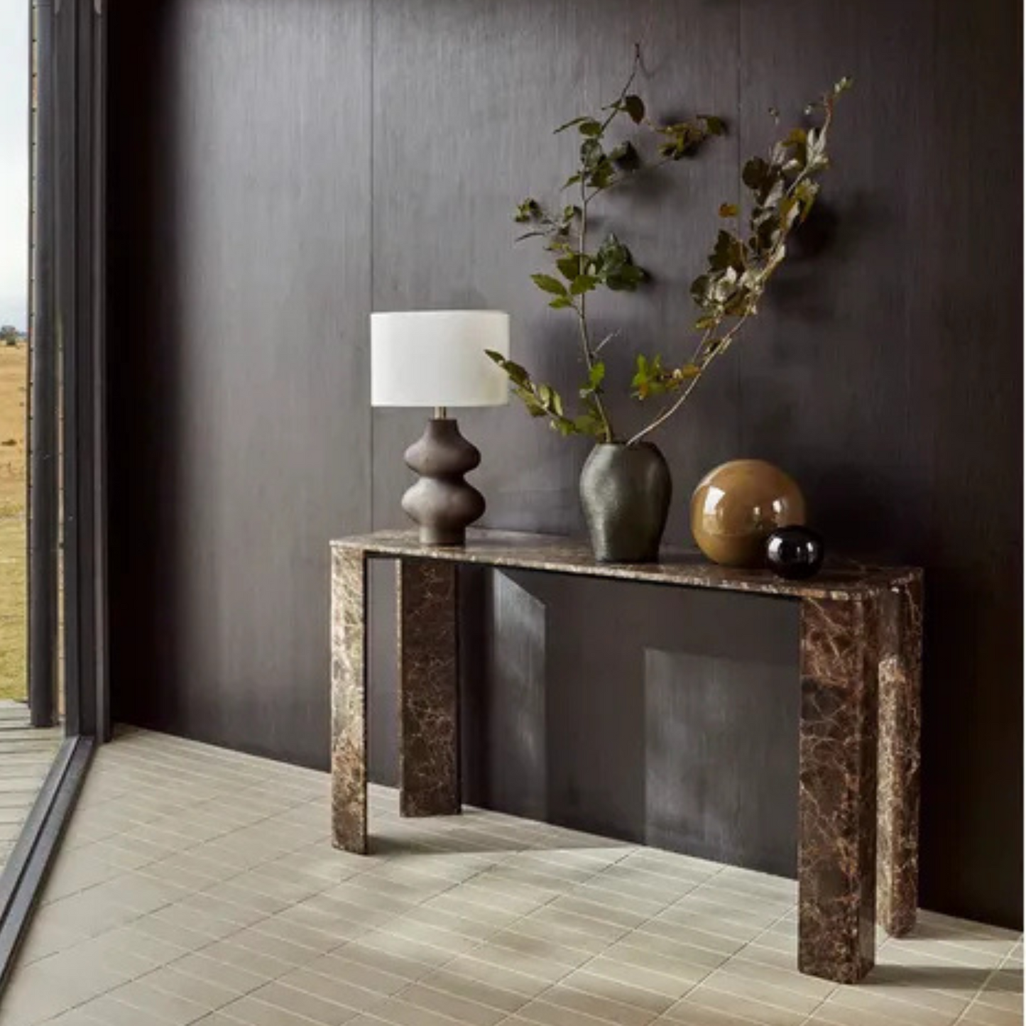 Atlas Slab Console Table by GlobeWest