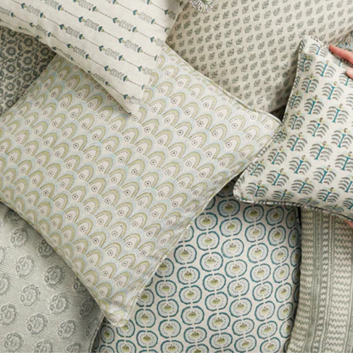 Azores Wasabi Linen Cushion