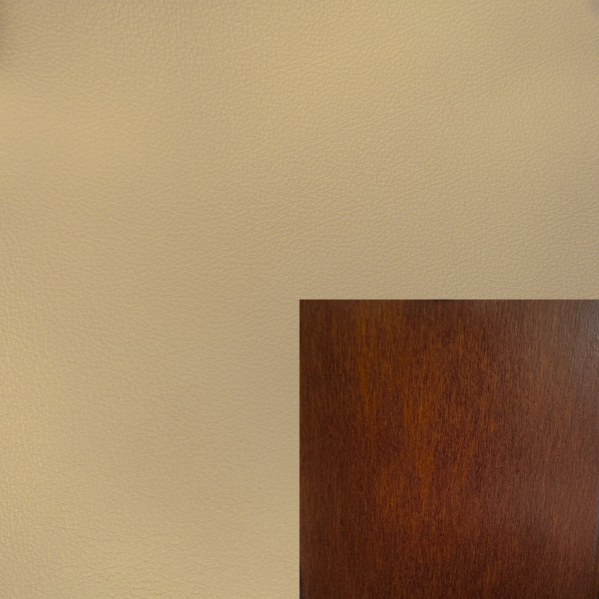 Batick Leather Latte with Brown Stained Timber