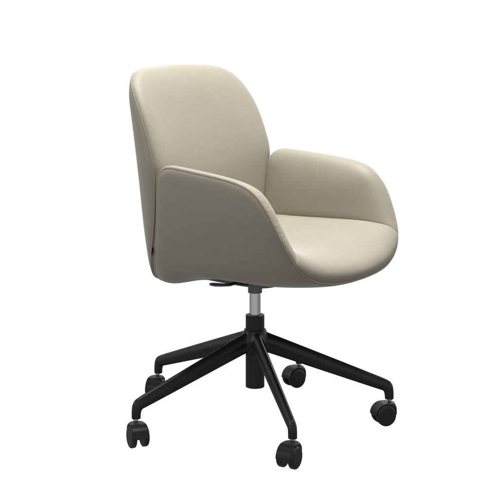 Bay Low Back Large Home Office Chair with Arms by Stressless