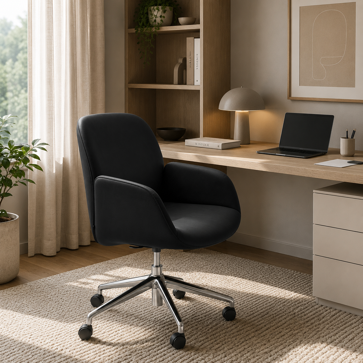 Bay Low Back Large Home Office Chair with Arms by Stressless