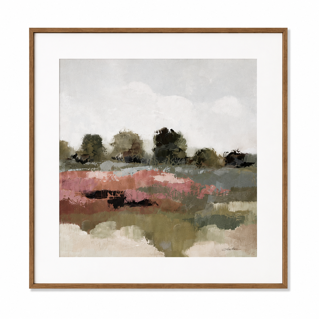 Burgundy and Sage Landscape