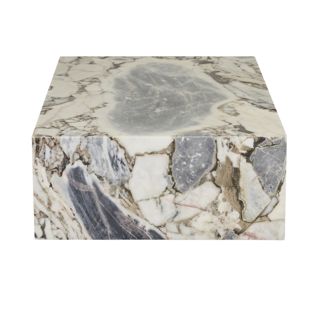 Elle Monument Coffee Table Matt Ocean Marble by Globewest