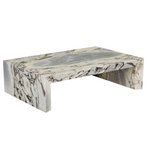 Elle Monument Coffee Table Matt Ocean Marble by Globewest