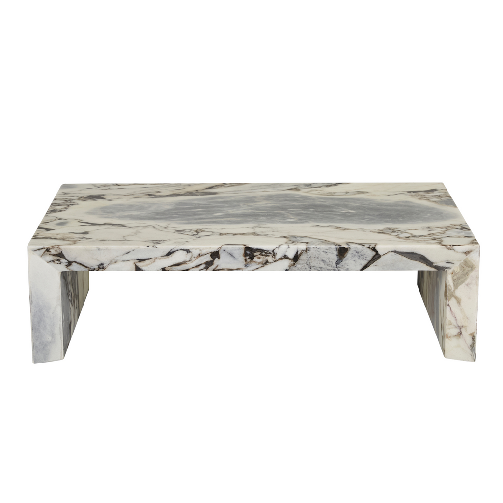 Elle Monument Coffee Table Matt Ocean Marble by Globewest