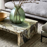 Elle Monument Coffee Table Matt Ocean Marble by Globewest