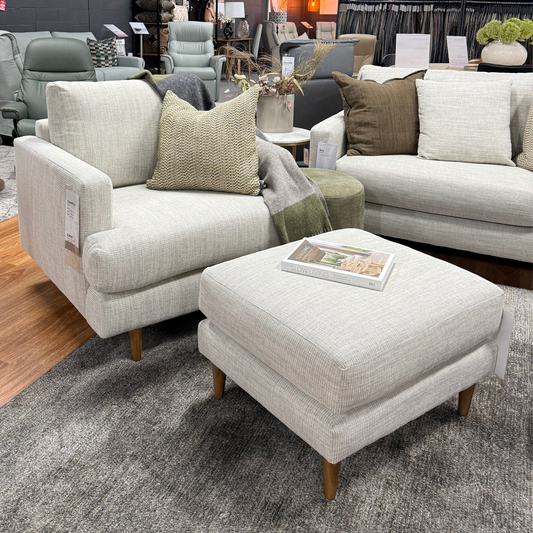 Crawford Occasional Chair & Ottoman Ex Display