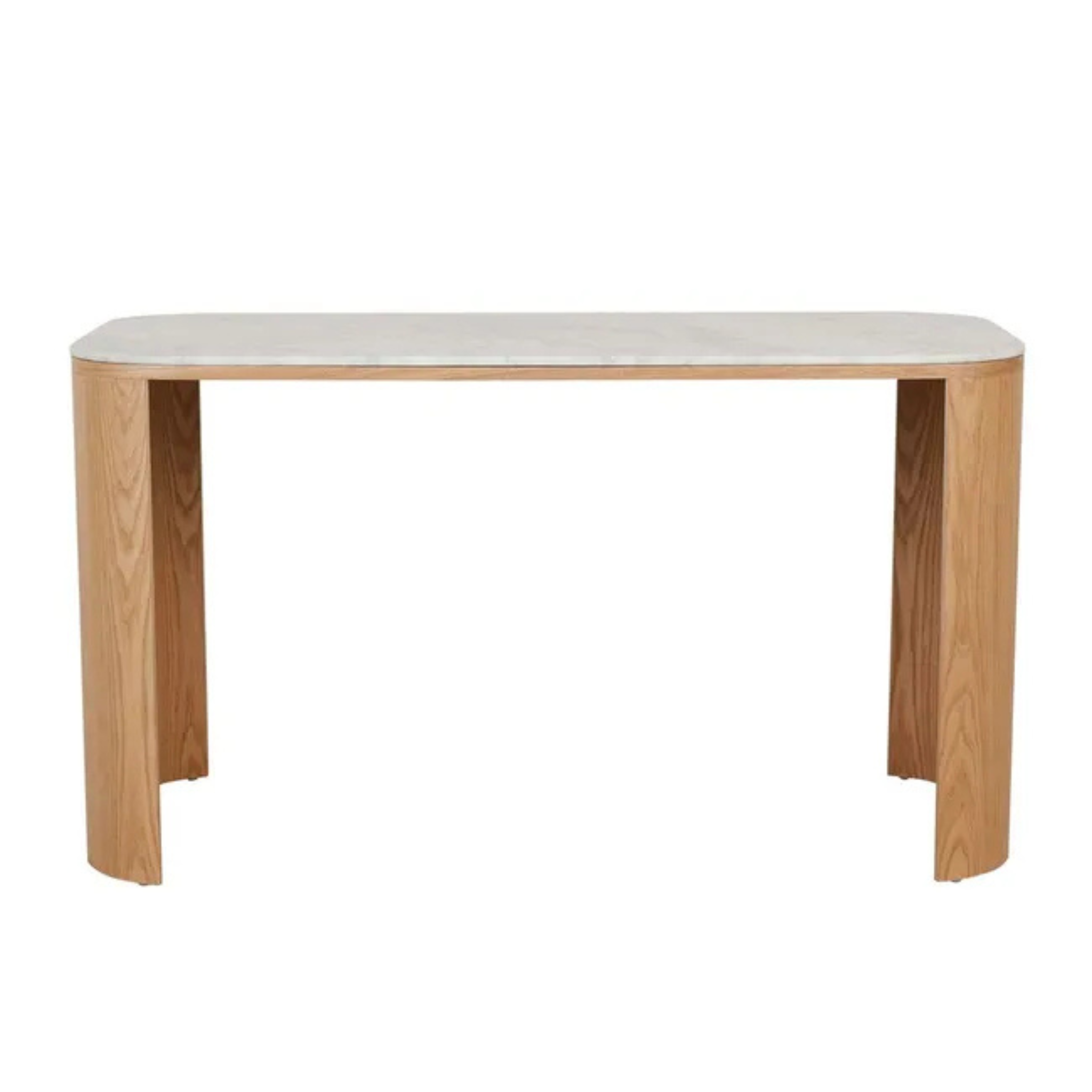 Classique Marble Desk - Matt White Marble - Natural Ash by GlobeWest