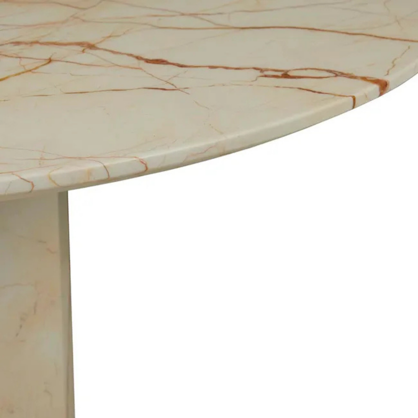 Atlas Decagon Dining Table - Brown Vein Marble by GlobeWest