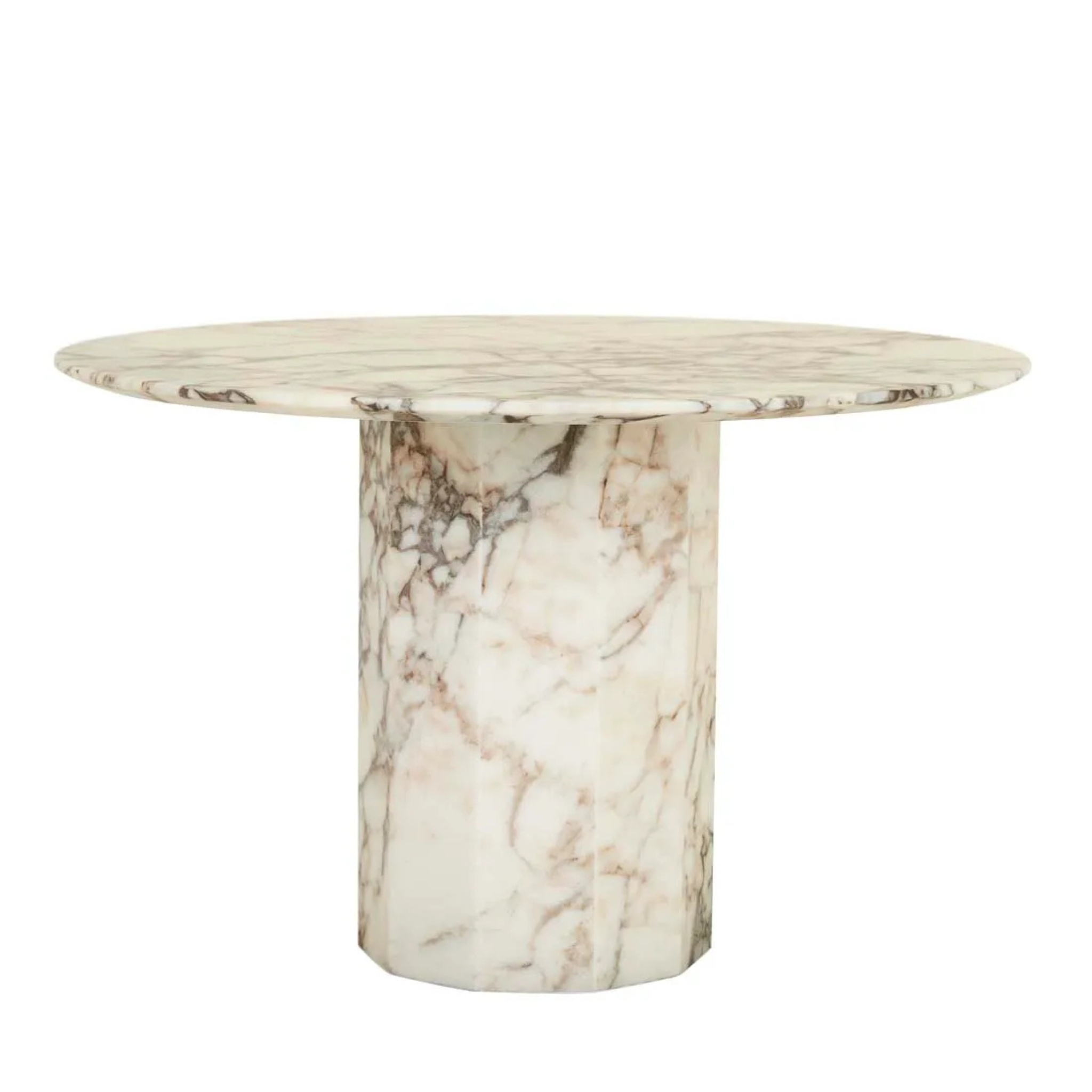 Atlas Decagon Dining Table - Matt Ocean Marble by GlobeWest