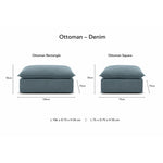 Daydream Loose Cover Ottoman by Molmic
