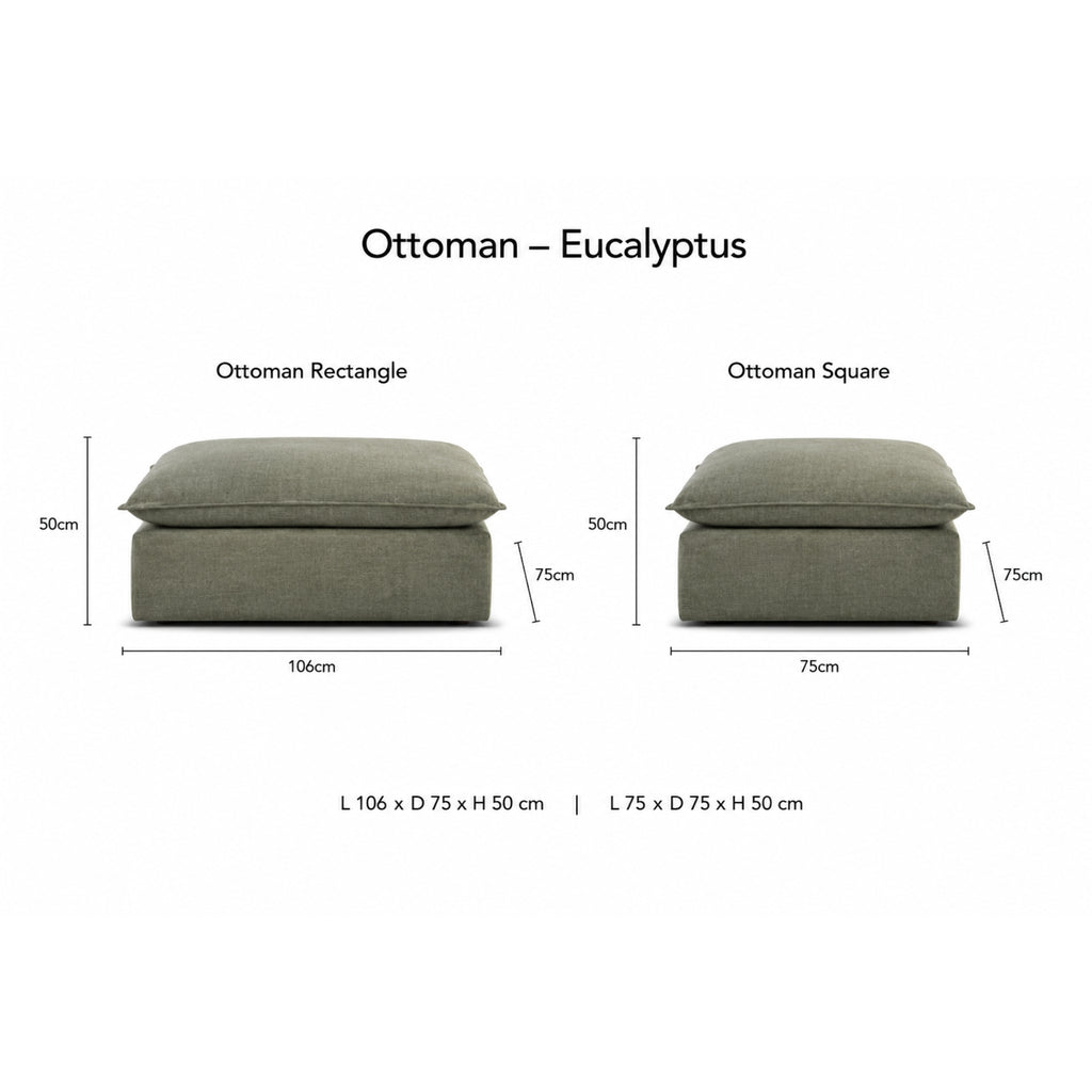 Daydream Loose Cover Ottoman by Molmic