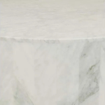 Elle Round Block Coffee Table - Matt White Marble by Globewest
