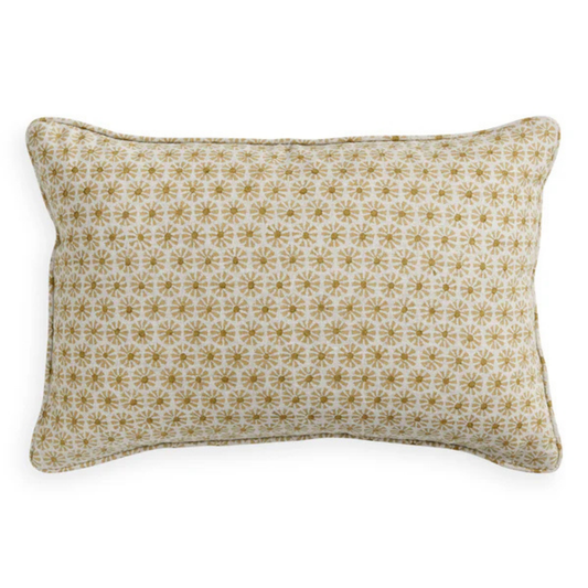 Etoile Saffron Linen Cushion