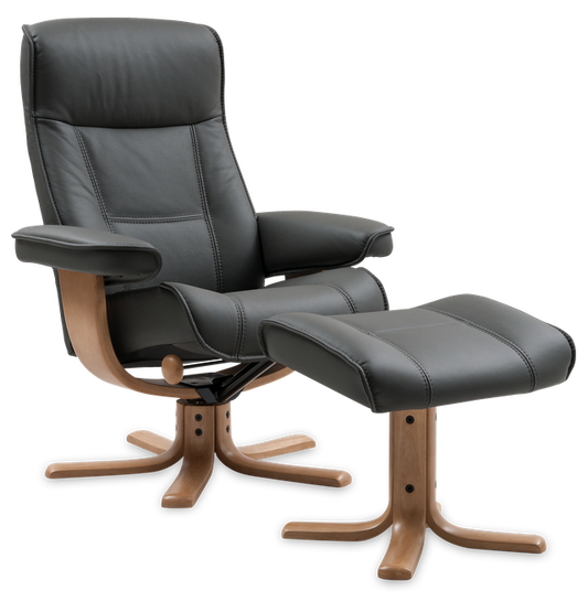 Nordic 21 Recliner Chair with Ottoman by IMG
