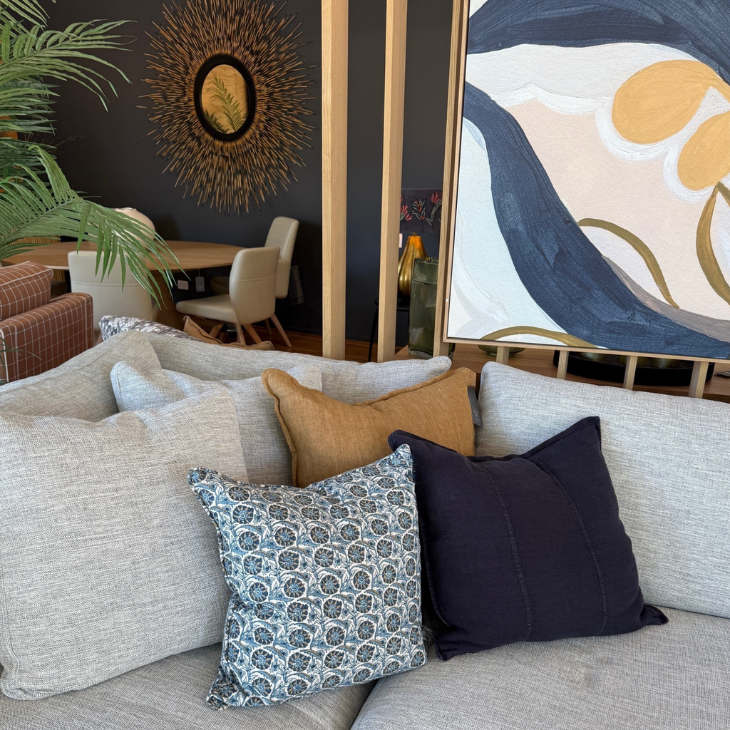 Istanbul Fresh Azure Linen Cushion