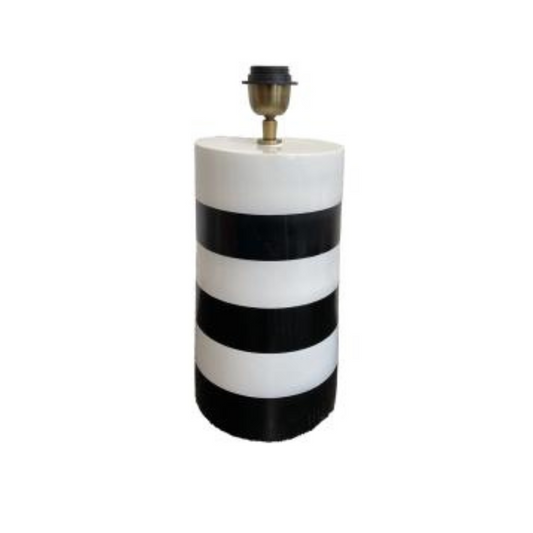 Striped Lamp Base Black & White